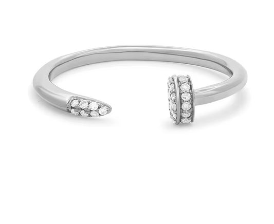 Žiedas sidabrinis vinis